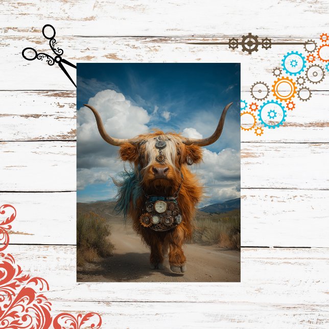 Steampunk Whimsical Highland Scrapbook Paper (Von Creator hochgeladen)