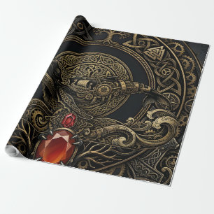 Steampunk-Wiking-Wal – Wächter des Nordens Geschenkpapier