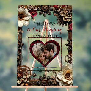 Steampunk Willkommen bei unserer Hochzeit Personal Acrylschild