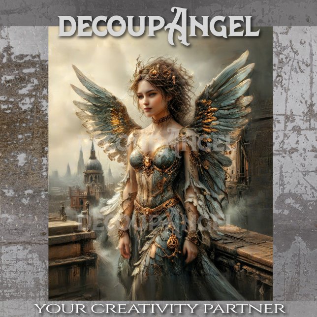 Steampunk Winged Guardian Decoupage Seidenpapier (Von Creator hochgeladen)