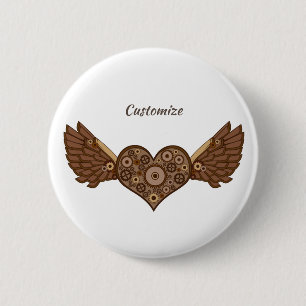 Steampunk Winged Heart mit Gears Thunder_Cove Button