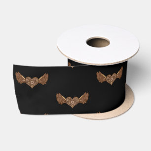 Steampunk Winged Hearts mit Gears Thunder_Cove Satinband