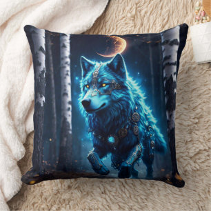 Steampunk Wolf Kissen