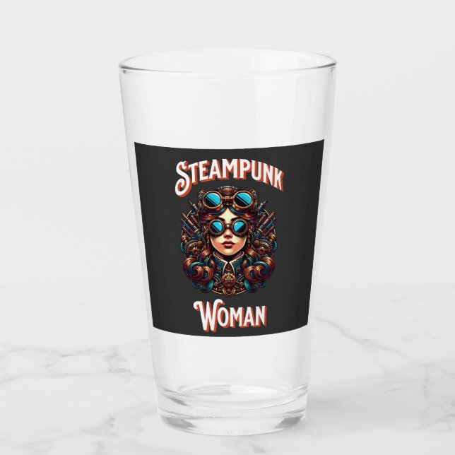 Steampunk Woman Glas (Vorderseite)
