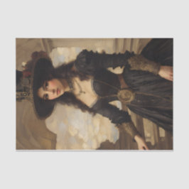 Steampunk Woman Portrait Art Seidenpapier