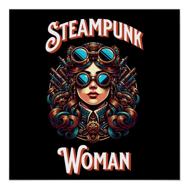 Steampunk Woman Poster (Vorderseite)