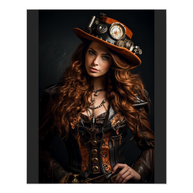 Steampunk Woman Poster (Vorderseite)