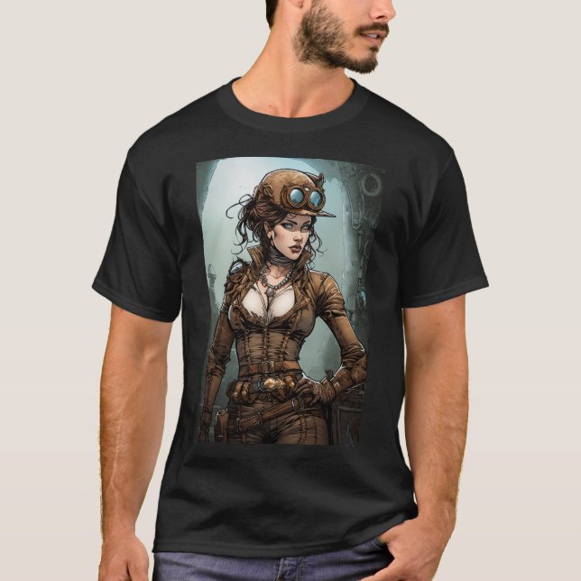 Steampunk Woman T-Shirt (Vorderseite)