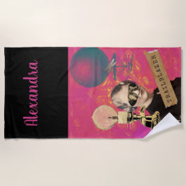 Steampunk Woman Trailblazer Pop Art Strandtuch