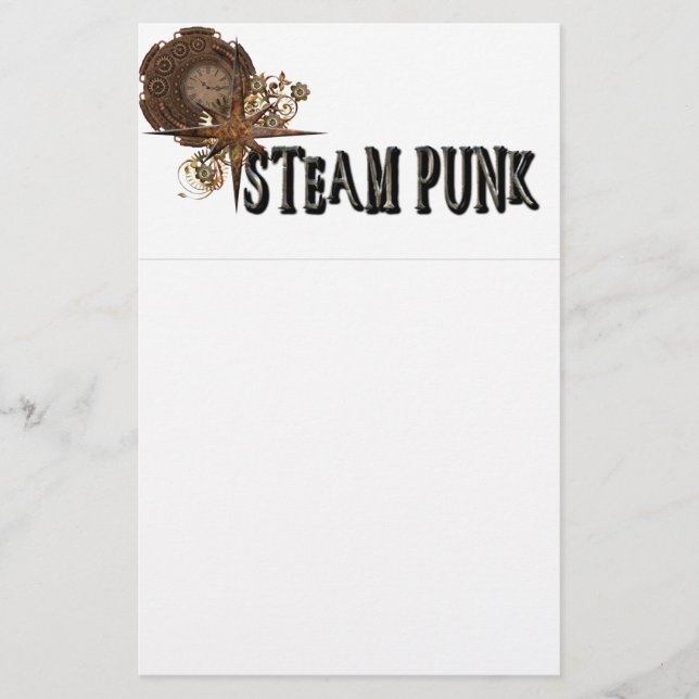 Steampunk Word Collage Briefpapier (Vorderseite)