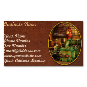 Steampunk - Worthington-Doppelkolbendampfpumpe 188 Magnetische Visitenkarte