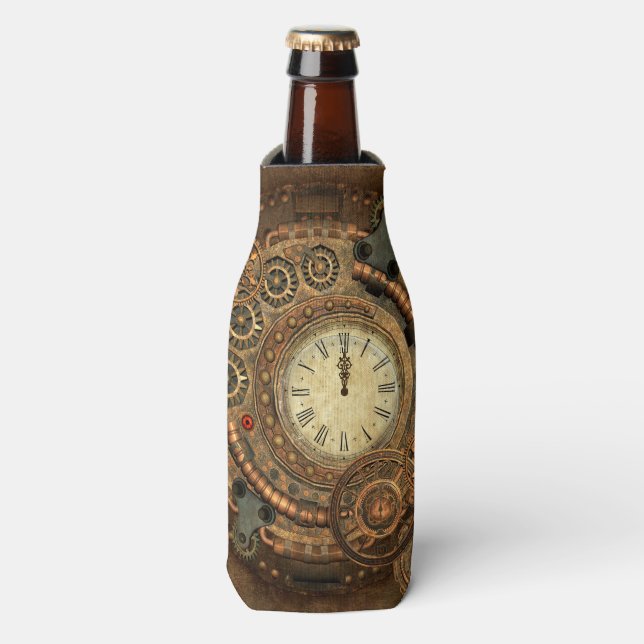 Steampunk, wunderbare Uhr Flaschenkühler (Flaschenvorderseite)