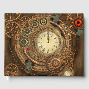Steampunk, wunderbare Uhr Gästebuch