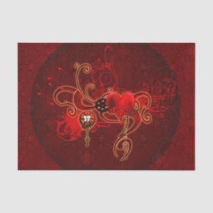 Steampunk, wunderbares Herz Seidenpapier