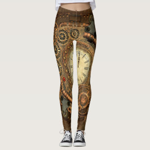 Steampunk, wunderbares Uhrwerk Leggings