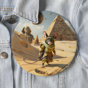 Steampunk-Wüstenforscher-Maus Button