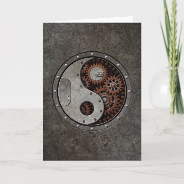 Steampunk Yin Yang Karte (Vorderseite)