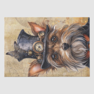 Steampunk Yorkshire Terrier Dog Seidenpapier