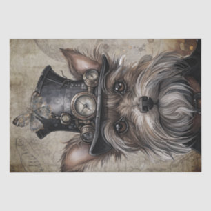 Steampunk Yorkshire Terrier Dog Seidenpapier