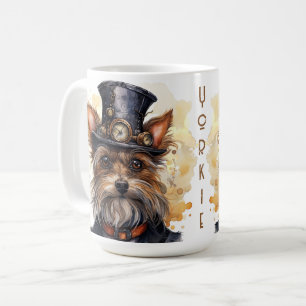 Steampunk Yorkshire Terrier Hund Kaffeetasse