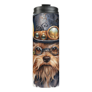 Steampunk-Yorkshire-Terrier-Hund Thermosbecher