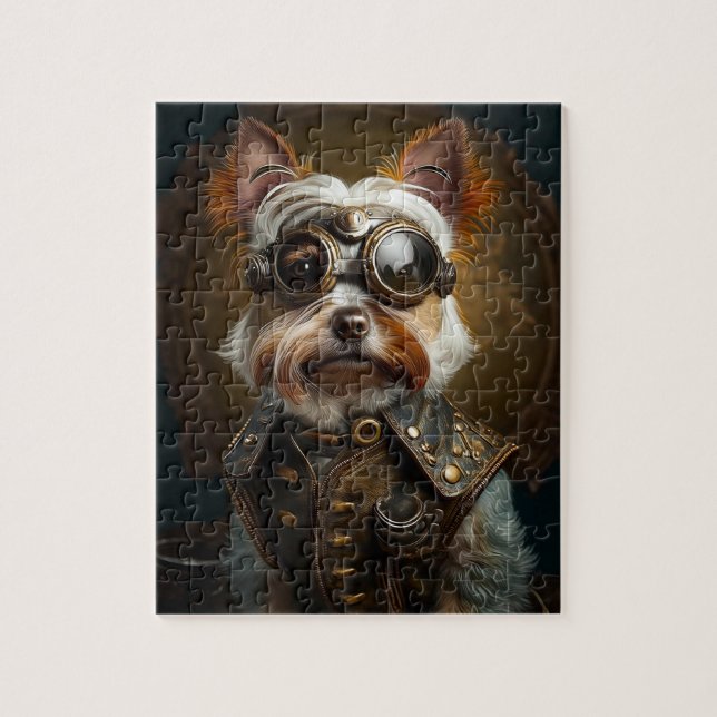 Steampunk-Yorkshire-Terrier-Puzzle (Vertikal)