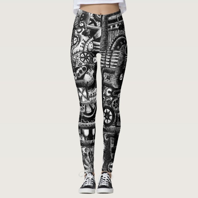 steampunk zeichnen leggings (Vorderseite)