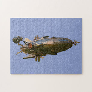STEAMPUNK ZEPPELIN BLIMP JIGSAW PUZZLE