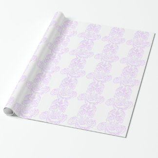 Steampunk Zuckerc$schädel-violette Kontur Geschenkpapier