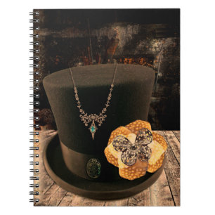 Steampunk-Zylinder-Hartcover-Notizbuch Notizblock