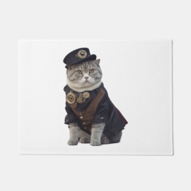 Steampunkatze Fußmatte (Vorderseite)