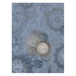 Steampunkblau Vintag drucken Tischdecke