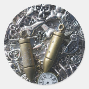 Steampunkcharms Runder Aufkleber