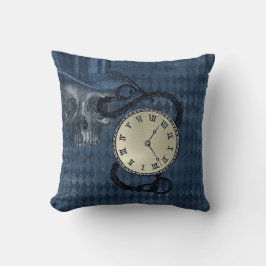 Steampunker-Punk-Uhren & Schädel-Kissen Kissen