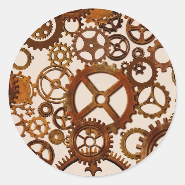 Steampunker Runder Aufkleber (Vorderseite)
