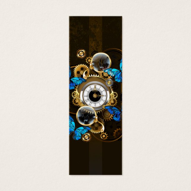 Steampunkgeere und blaue Schmetterlinge (Vorderseite)