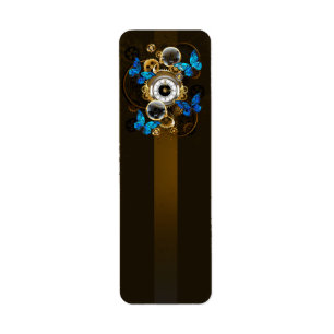 Steampunkgeere und blaue Schmetterlinge