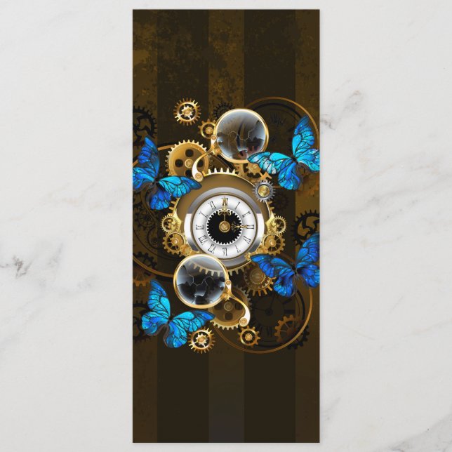 Steampunkgeere und blaue Schmetterlinge Programm (Vorderseite)