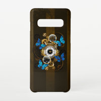 Steampunkgeere und blaue Schmetterlinge