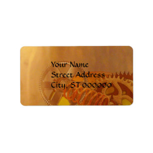 Steampunkgetriebekonstruktion Adressaufkleber