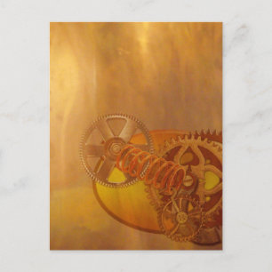 Steampunkgetriebekonstruktion Postkarte