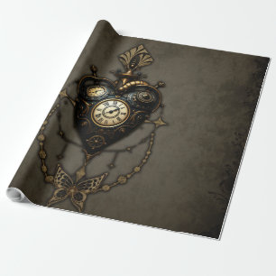 Steampunkherz Geschenkpapier