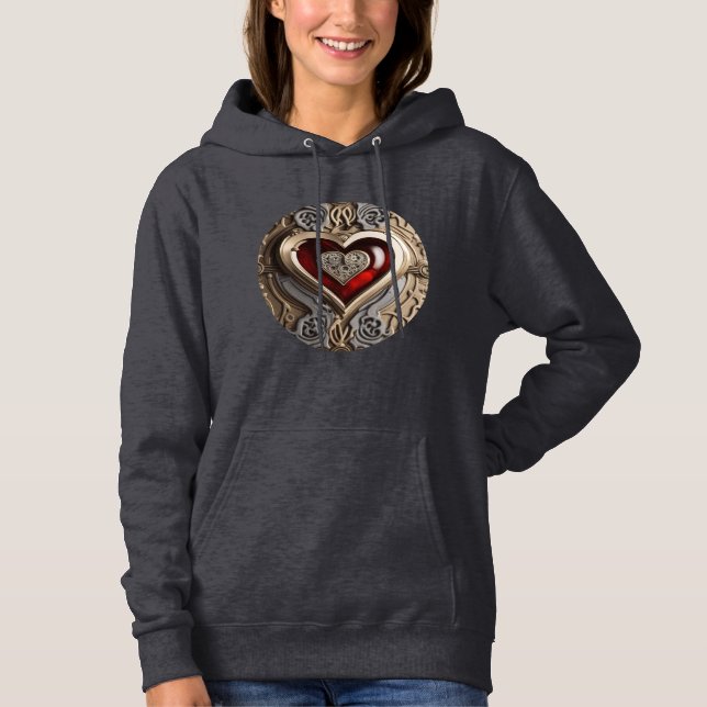 Steampunkherz - Mechanische Liebe Hoodie (Vorderseite)