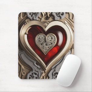 Steampunkherz - Mechanische Liebe Mousepad