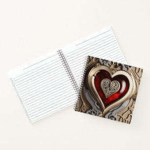 Steampunkherz - Mechanische Liebe Notizbuch