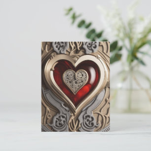 Steampunkherz - Mechanische Liebe Postkarte