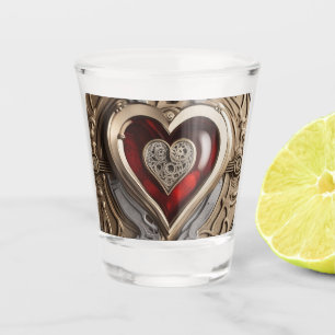 Steampunkherz - Mechanische Liebe Schnapsglas