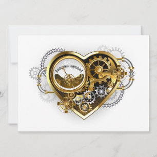 Steampunkherz mit Manometer