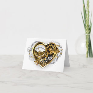 Steampunkherz mit Manometer