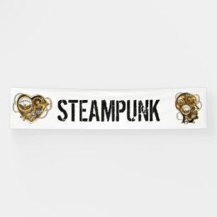 Steampunkherz mit Manometer Banner